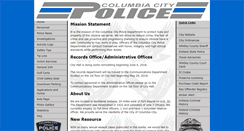 Desktop Screenshot of columbiacitypolice.us